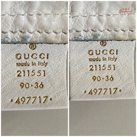 Authentic Gucci Cream Leather Gold Heart Shaped Engraved Script Logo Belt 90/36 - Picture 7 of 13